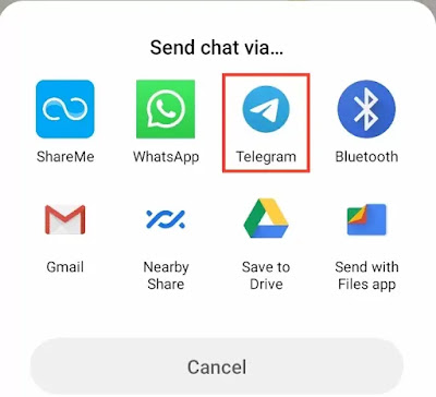 Transfer WhatsApp Messages to Telegram