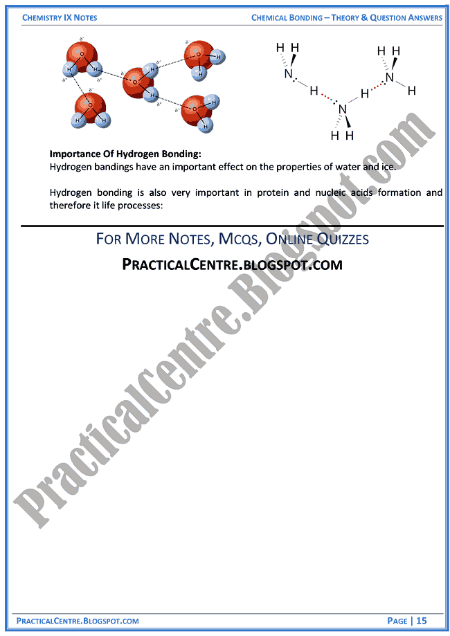 chemical-bonding-theory-and-question-answers-chemistry-ix