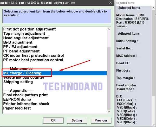 Printer epson L Series Error "Head cleaning can not complete"