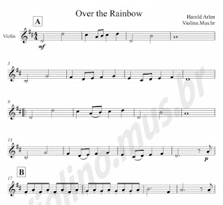 Partitura Over The Rainbow (Além do Arco-Íris)