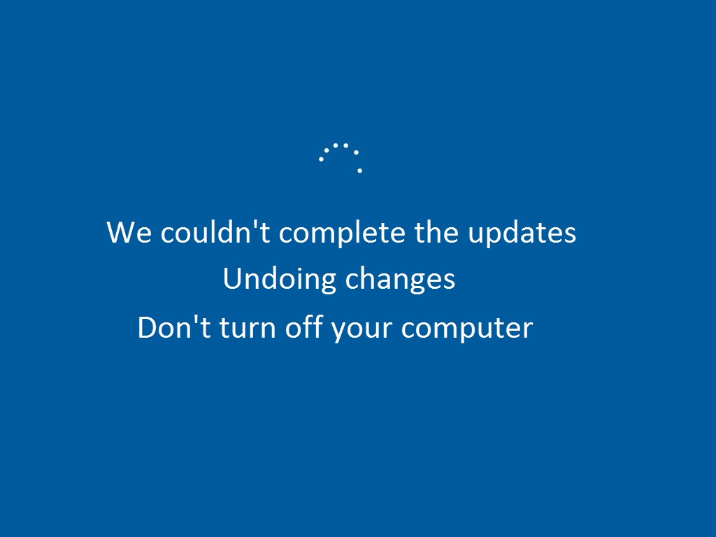 Undoing changes. Couldn t update