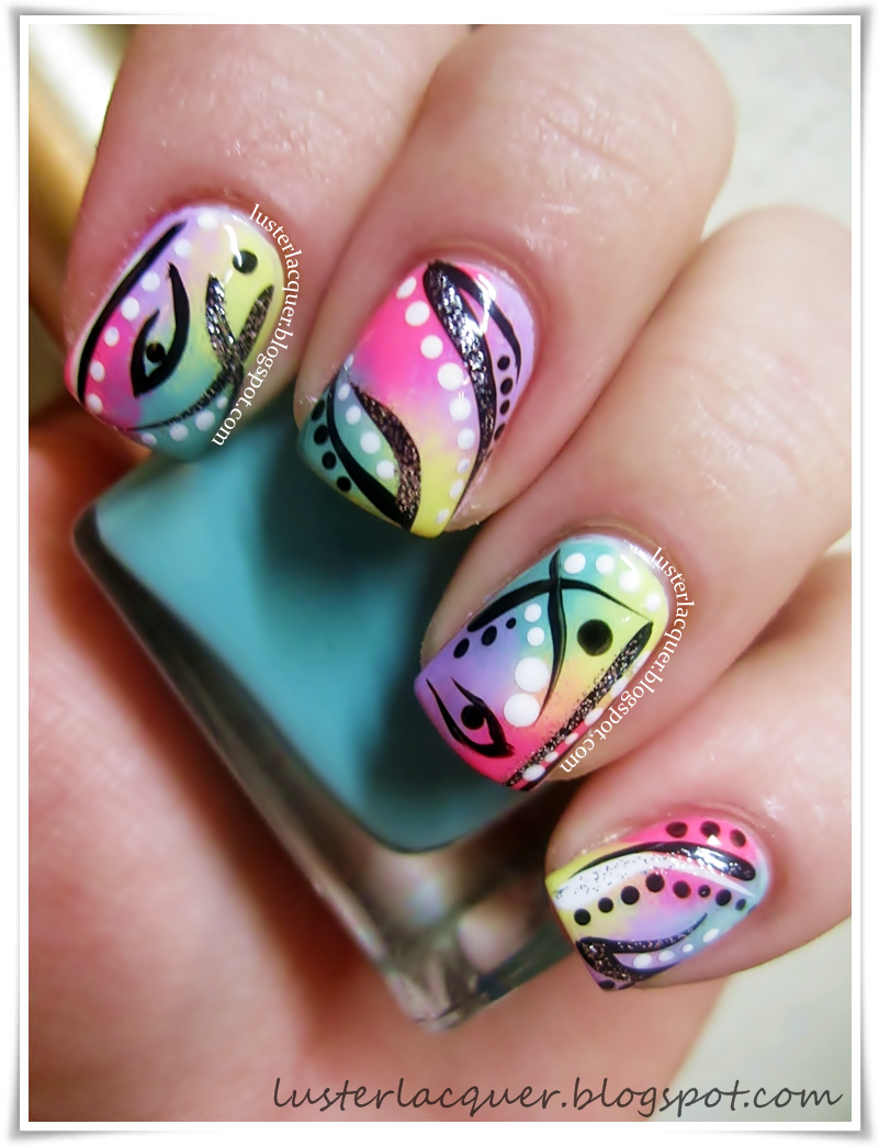 Luster Lacquer Abstract Nail Art