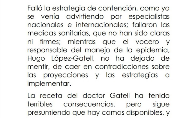 Exigen la destitución inmediata  de Gattel , 10 gobernadores. Reclaman el ineficiente manejo de la pandemia