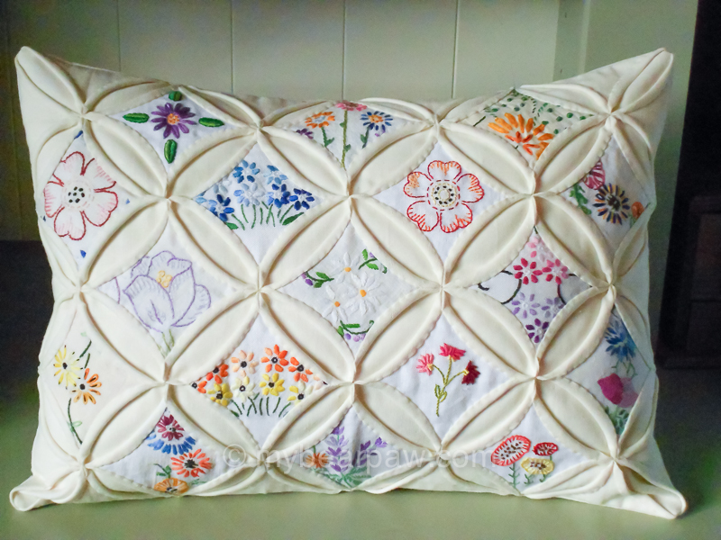 cathedral window cushion
