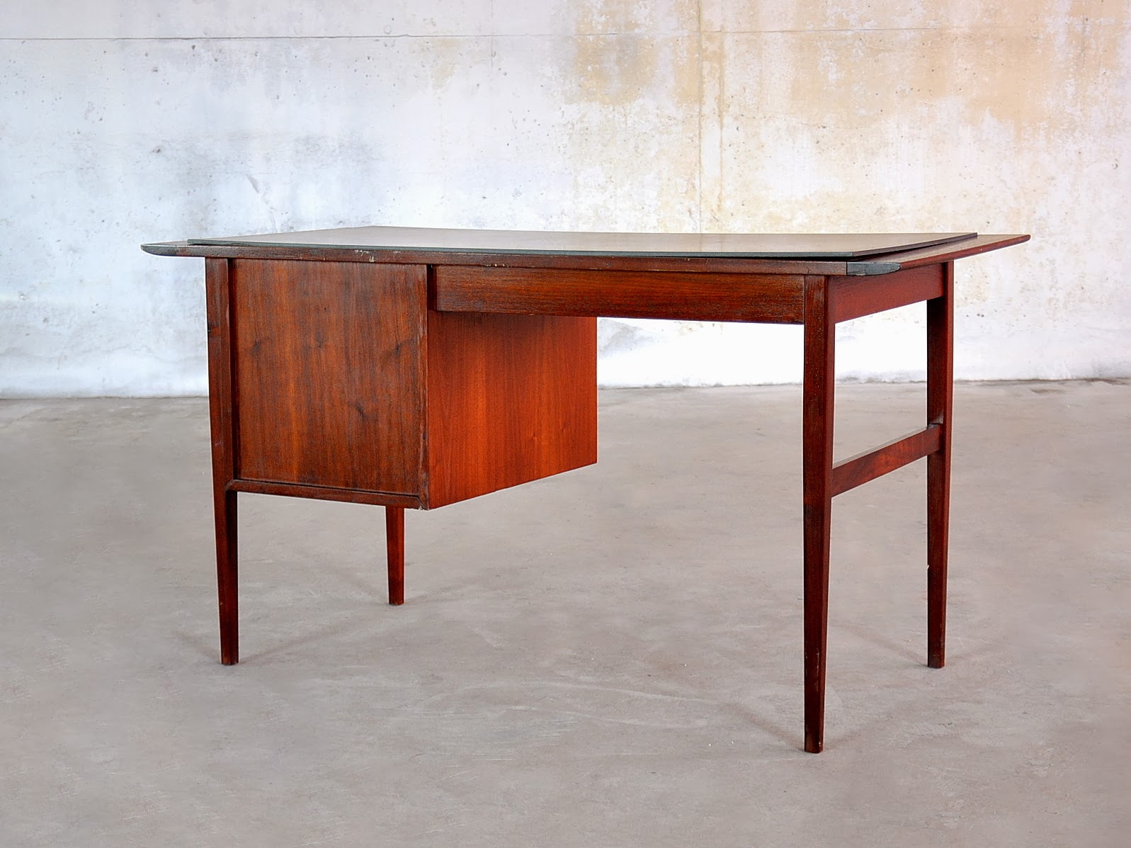 SELECT MODERN: Danish Modern Teak & Slate Desk