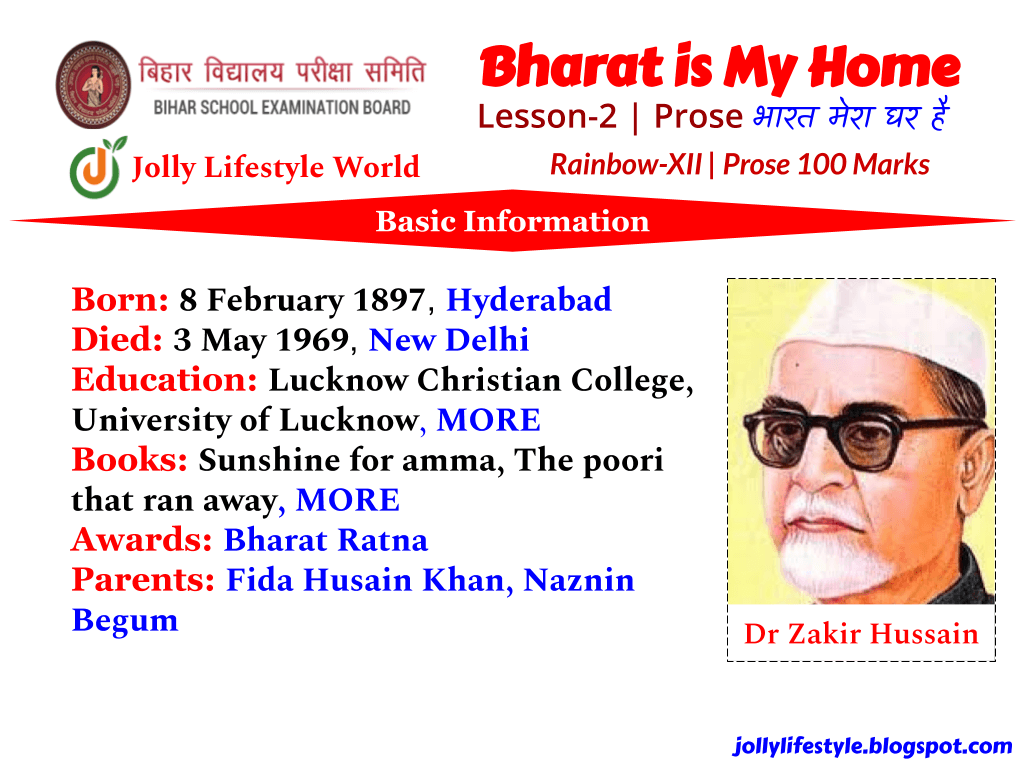 Bharat is My Home Summary, Dr Zakir Hussain, Jolly Lifestyle World