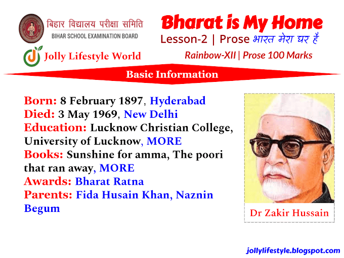 Bharat is My Home Summary- Dr. Zakir Hussain in Hindi & English (Bihar Board)