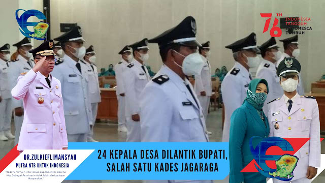 Resmi Dilantik,24 Kepala Desa Lombok Barat, Ini Pesan Bupati Fauzan Khalid