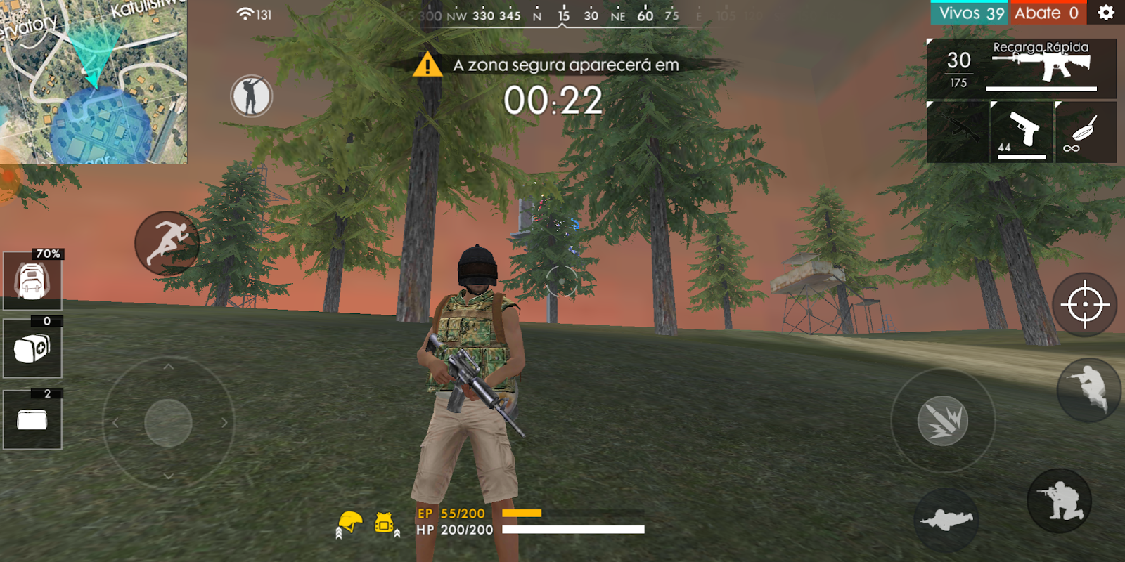 SAIU!! FREE FIRE LITE (SEM LAGS) COM SENSIBILIDADE ALTA (SÓ CAPA