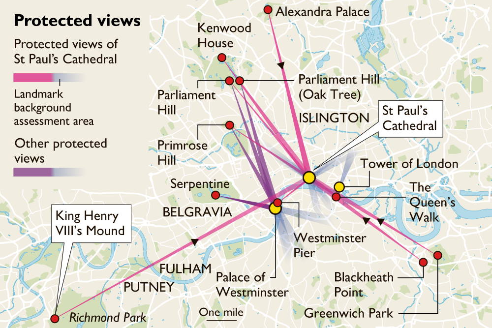 Map of London’s Protected Views