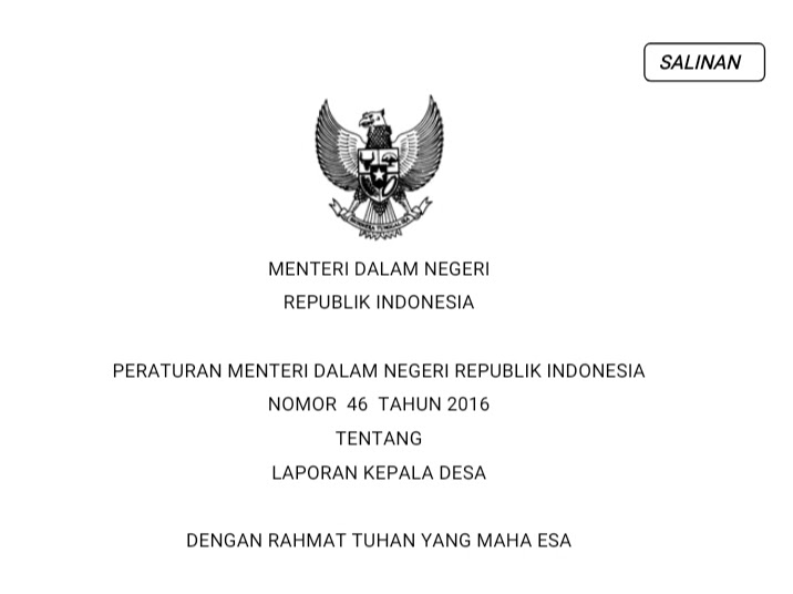 [PAHAMI] Laporan Kepala Desa Menurut Permendagri 46 Tahun