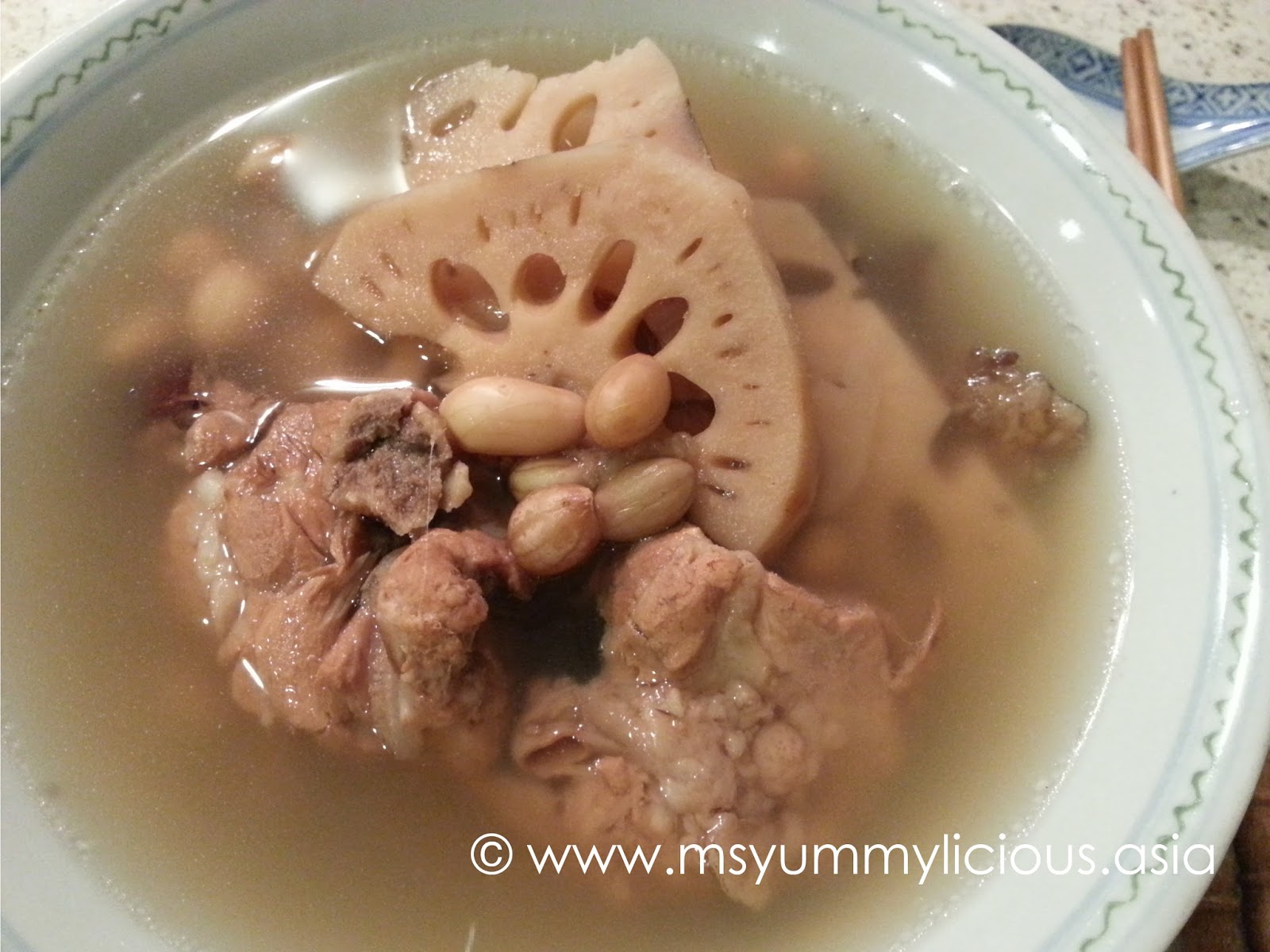 Lotus Root Soup with Peanuts Yummylicious + Babylicious