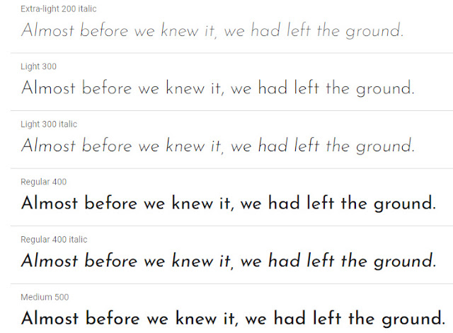 josefin Sans- best fonts for blogs