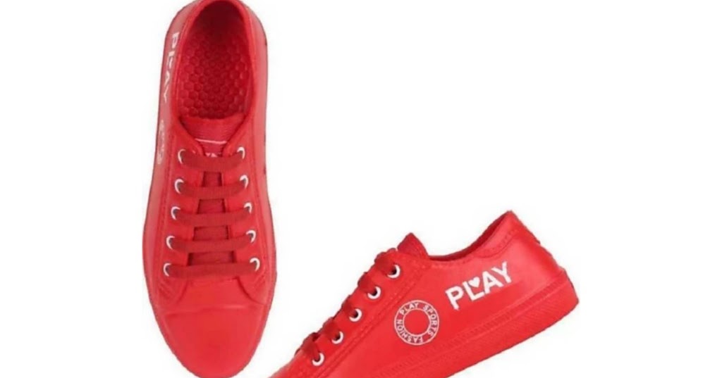 Stylish Design Sneakers Shoes For Men & Boys Play Red Casual Shoes