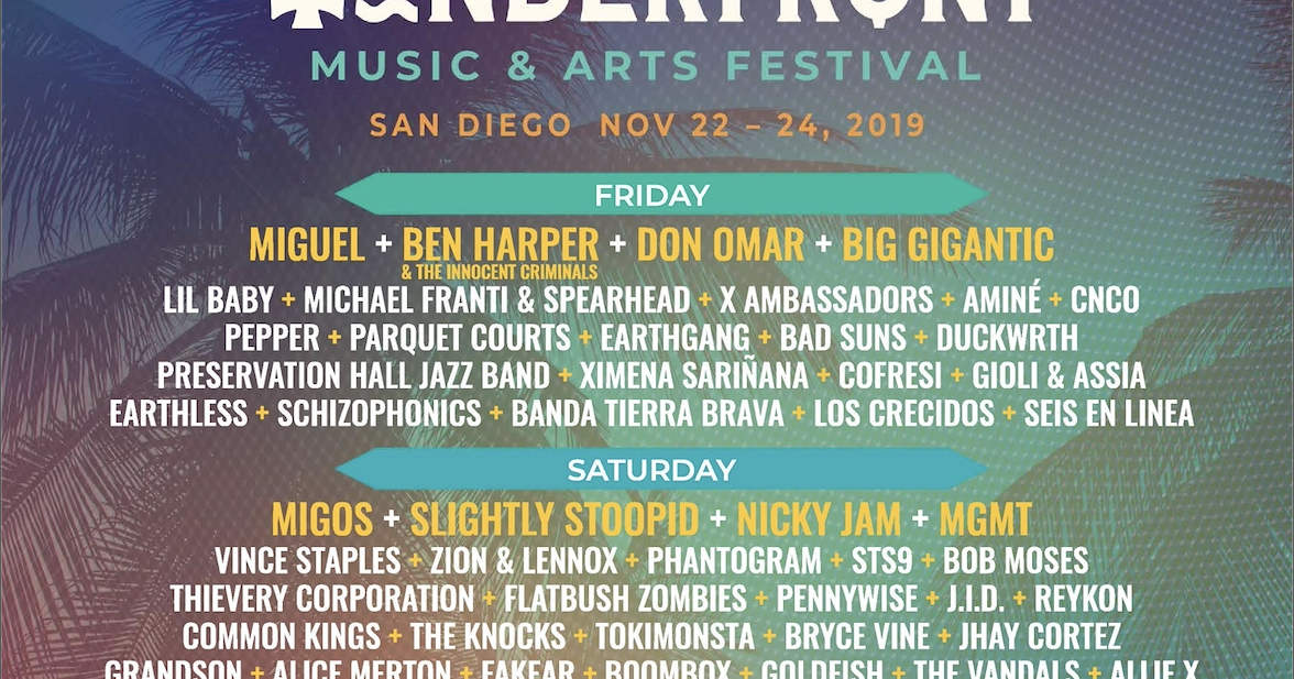 SanDiegoVille San Diego's Wonderfront Music & Arts Festival Reveals Additional Artists