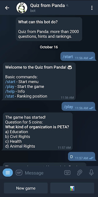 Quiz from Panda