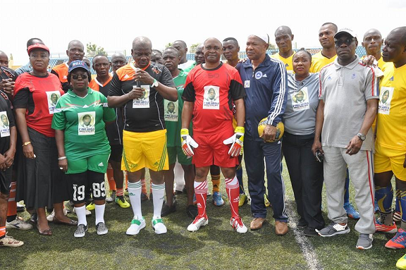ibikunle amosun playing football