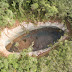 Cratera cresce e chega a quase 90 metros de comprimento
