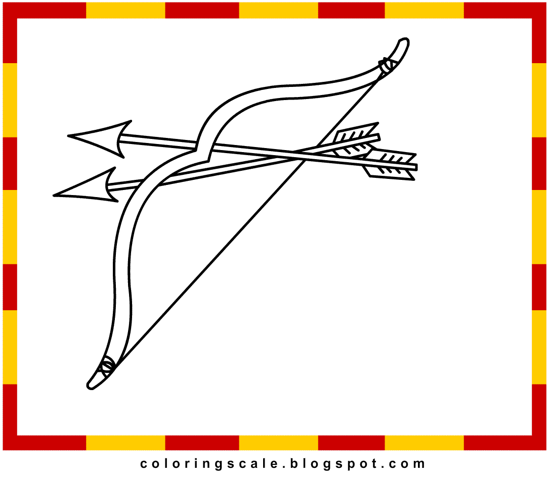 Coloring Pages Printable for kids: Bow-And-Arrow coloring pages