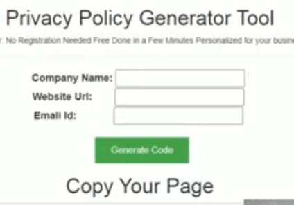 Get Free Advance Privacy Policy Generator Tool - Just 1 Click Generate Privacy Policy
