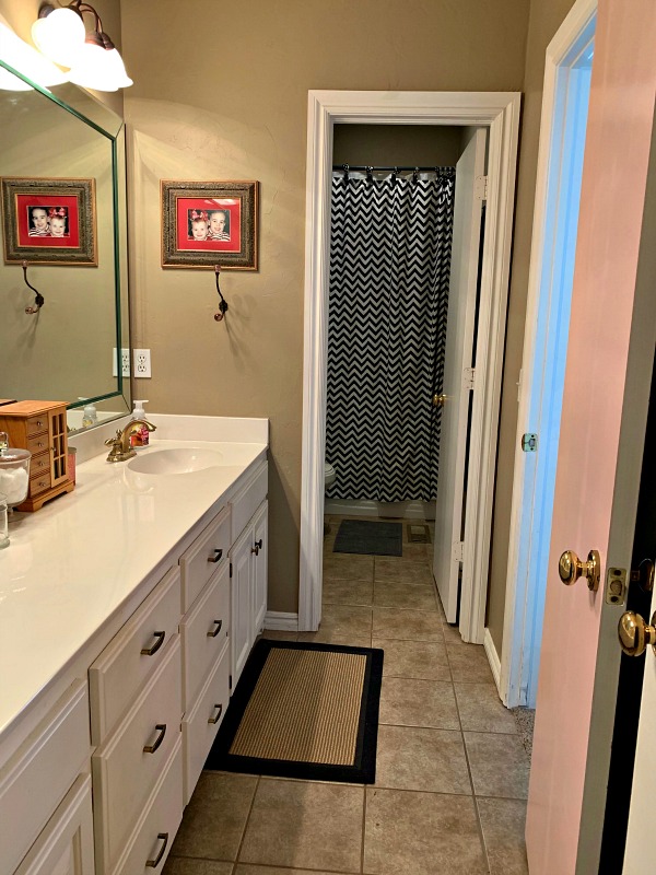 KIDS' JACK AND JILL BATHROOM MAKEOVER BEFORE PHOTOS AND DESIGN PLAN