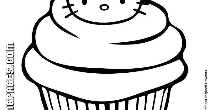 Pelangi Una Bahan Mewarnai Cupcake Kitty Gambar