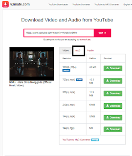 Cara Download Lagu MP3 Dari Youtube