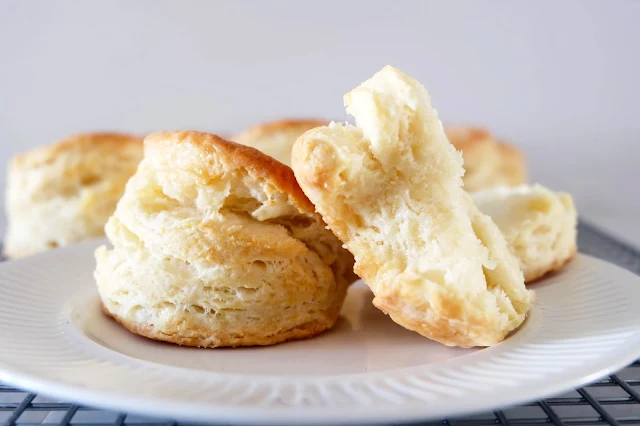 baked Buttermilk Biscuits on plate