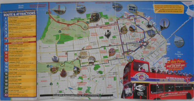 Mapa city tour São Francisco