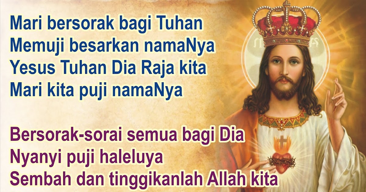 Lirik Lagu Pujian Rohani Kristen Sekolah Minggu Gereja Tuhan Yesus Mari Bersorak Bagi Tuhan Lirik