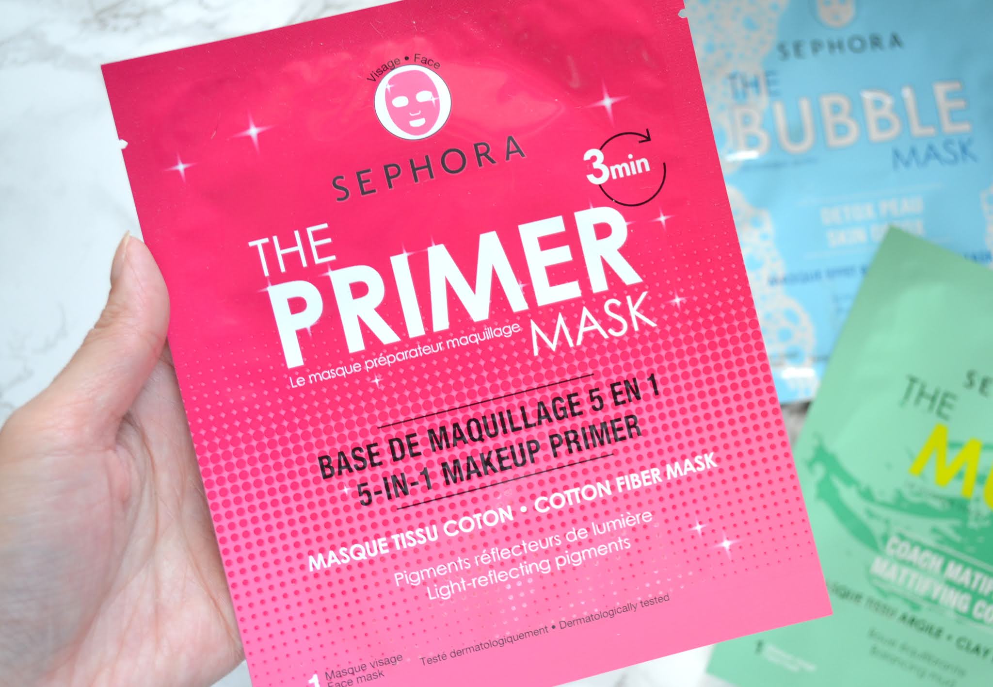 SHEET MASK Sephora Collection Mud, Bubbles, Charcoal and Primer