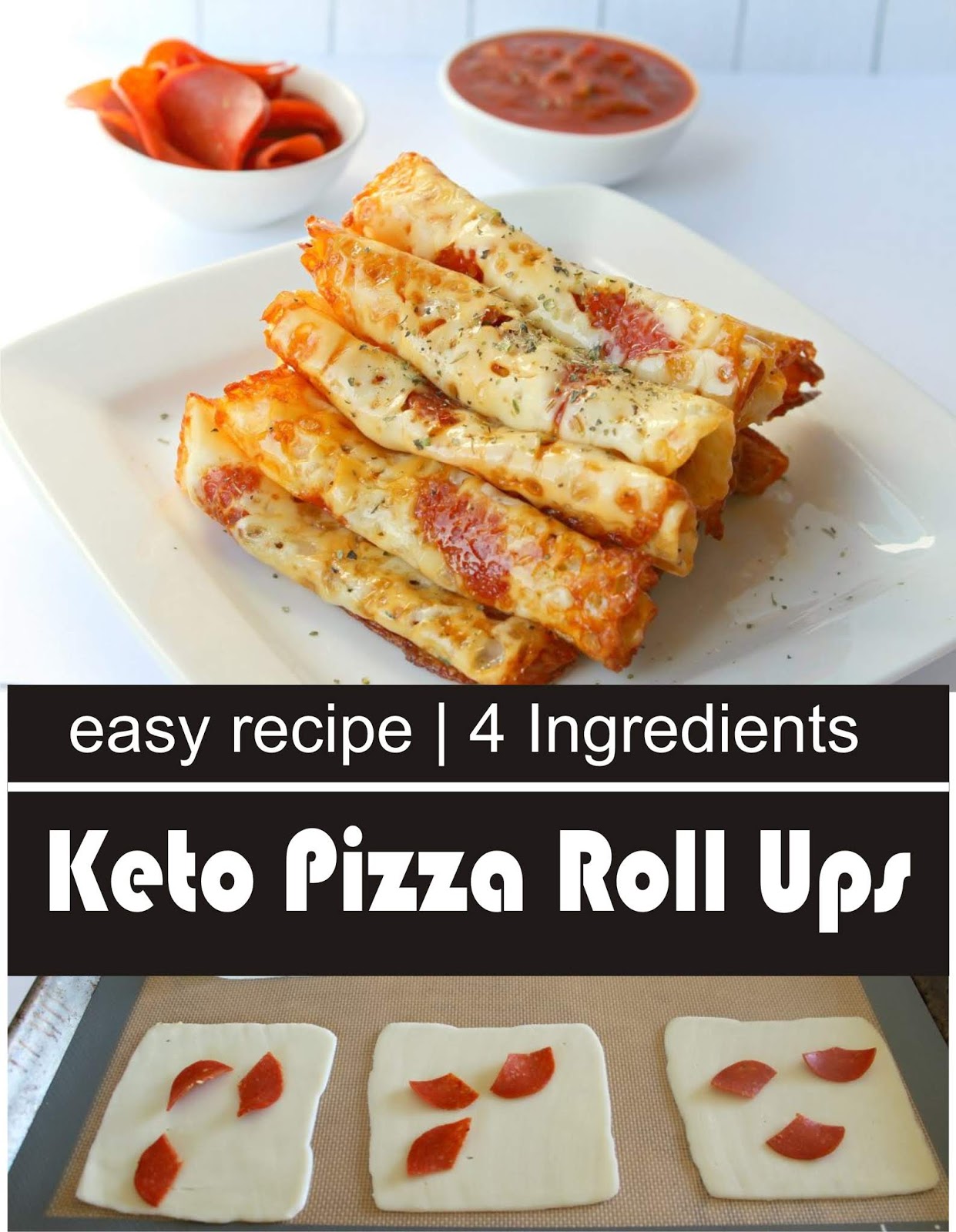 Keto Pizza Roll Ups KRISTIN food and drink