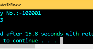 Program in C++ to Convert Binary to Decimal number Using Function