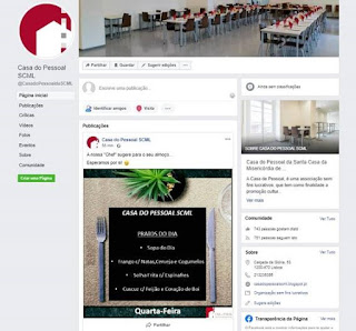  facebook Casa do Pessoal SCML