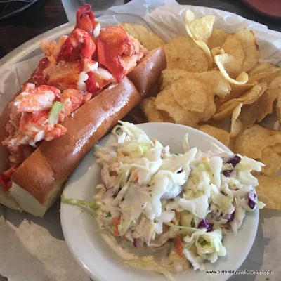 "naked" lobster roll at Sam’s Chowder House in Half Moon Bay, California