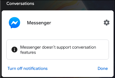 التطبيق لا يدعم محادثات android 11