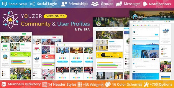Youzer - Buddypress Community & User Profiles WordPress Plugin New Era