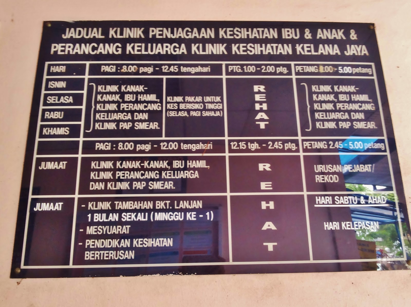 Foto Zaza Check Up Kanak Kanak Klinik Kesihatan Kelana Jaya 2015