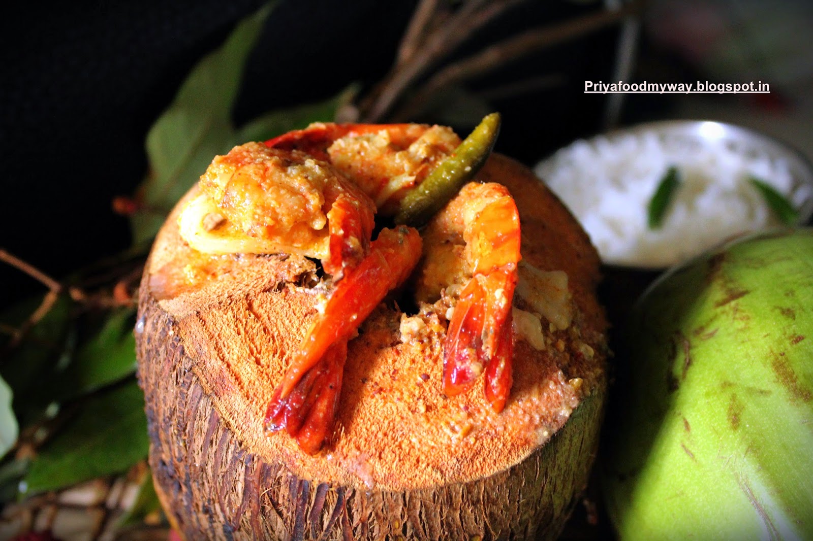 Flavors & Spices of India Recipe Of Daab Chingri