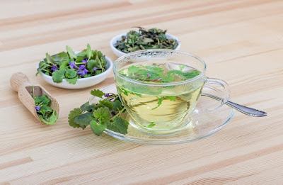 herbal tea for heartburn or flatulence.