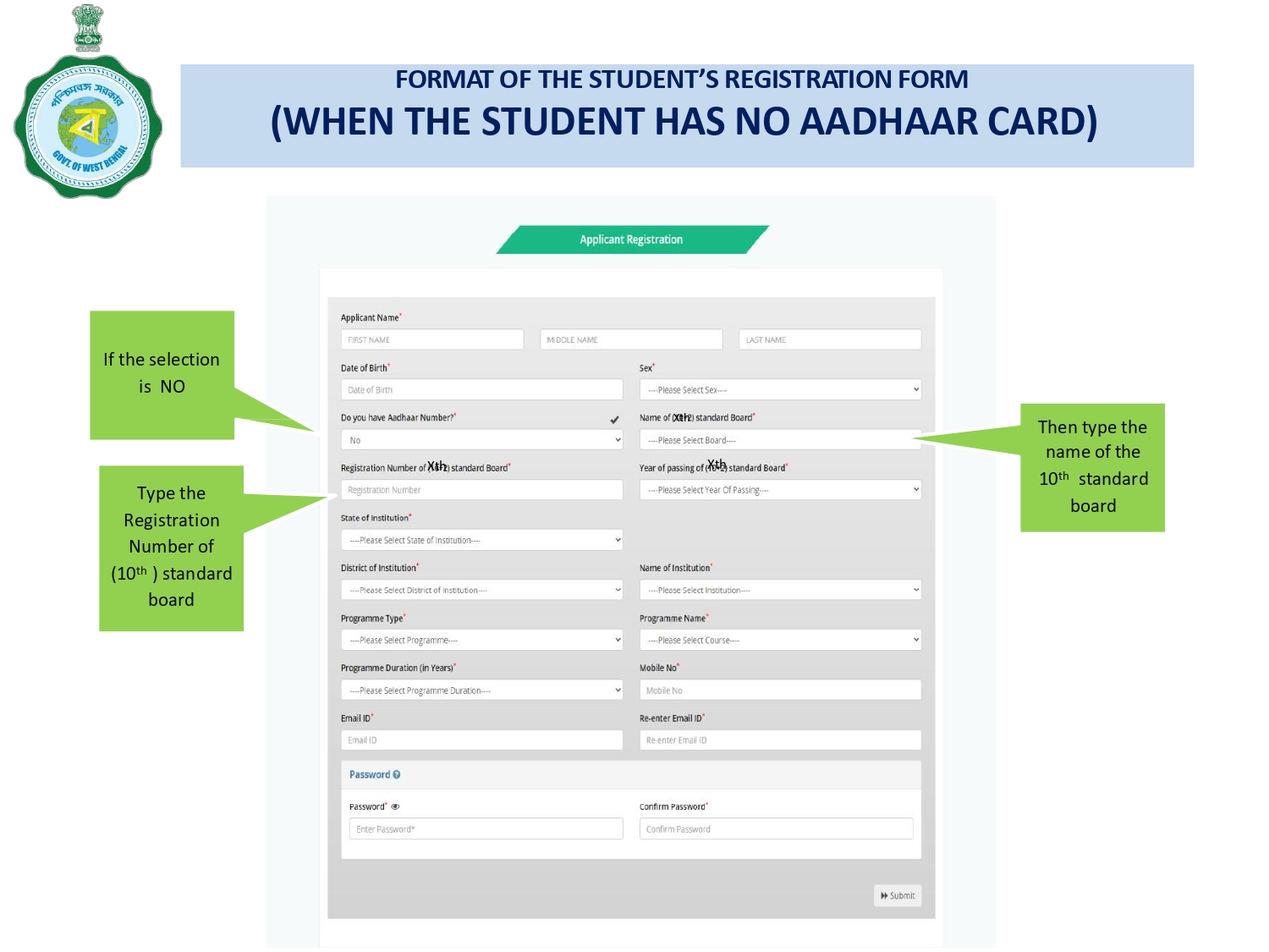 User Manual for the Student Credit Card in Government of West Bengal