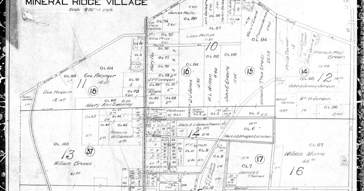 My Ancestors and Me Map of Mineral Ridge, Ohio, 1910