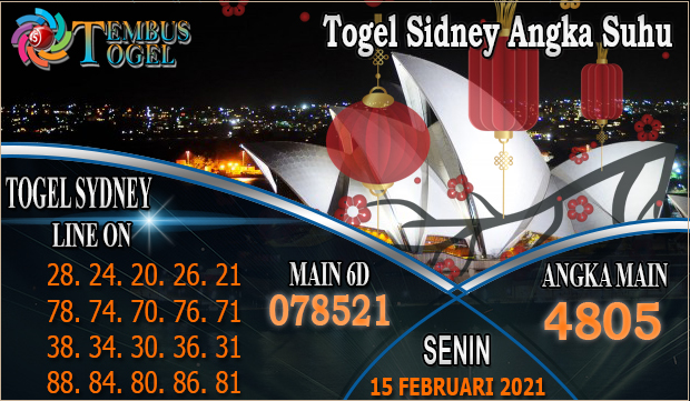 Togel Sidney Angka Suhu Hari Senin 15 Februari 2021