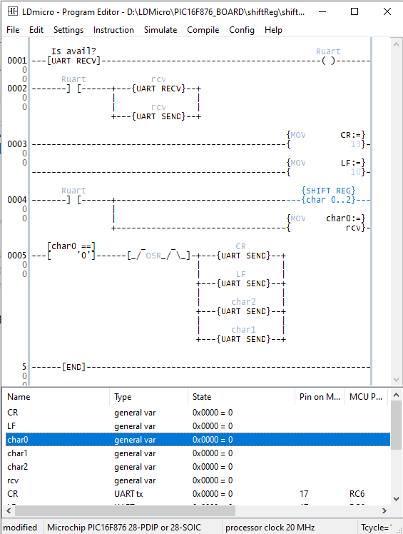 And Experiment In Electronics PLC shift register ladder diagram instruction