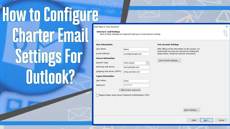 outlook email settings for charter outlook email settings for charter