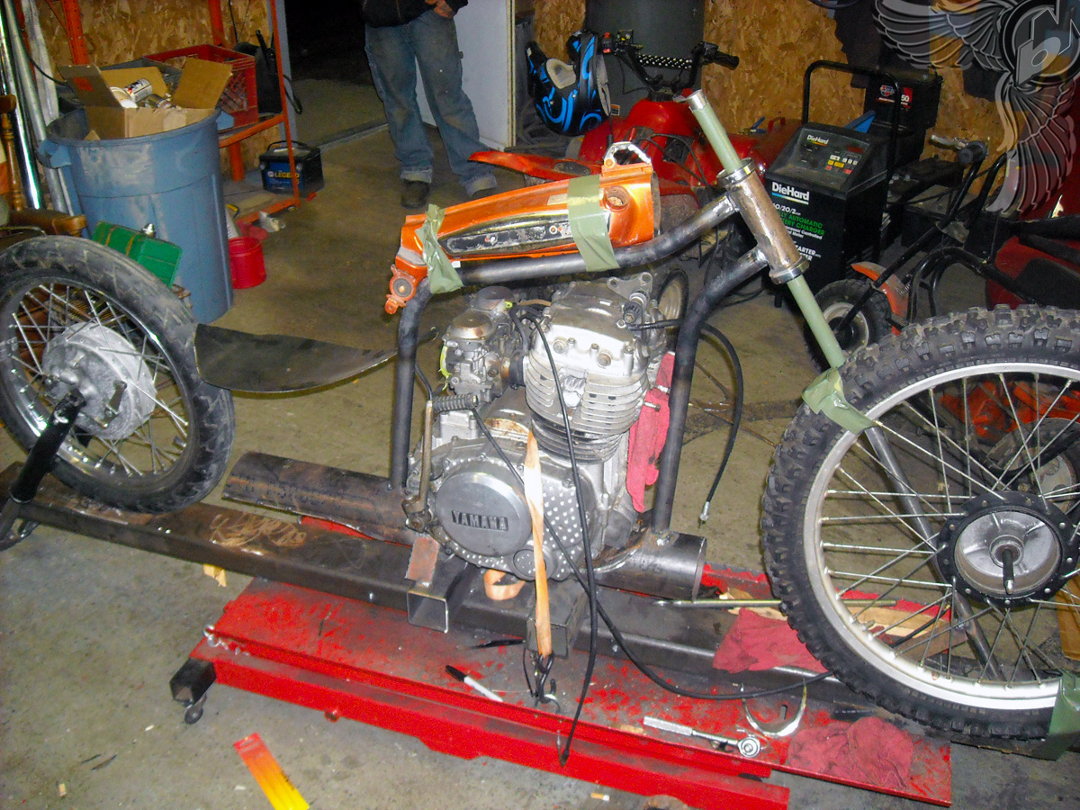 1979 yamaha xs400 - the pipe dream chopper in progress | masshole moto