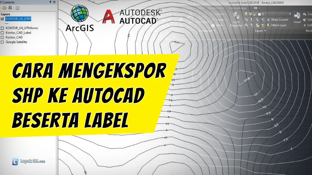 Cara mengekspor SHP ke AutoCAD beserta Label