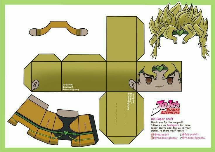 Papercraft Chibi Dio JoJo's Bizarre Adventure