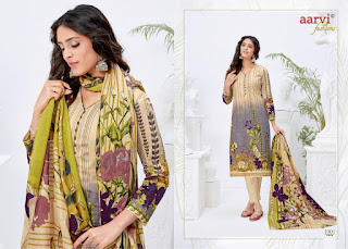 Aarvi Noor Lawn Collection vol 1 Pakistani dress Material