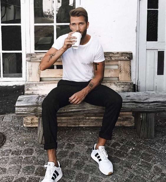 Usar Calça Masculina CalÃ§a Dobrada Na Perna Moletom Masculina